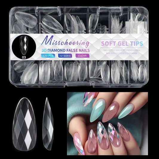 Soft gel tips kynsitipit timantti