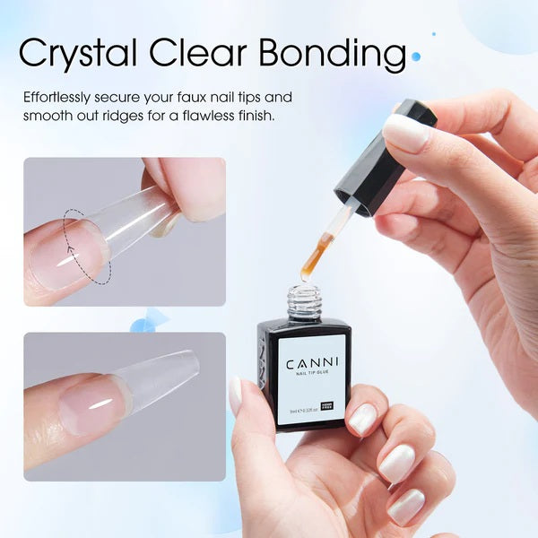Kynsiliima nail tip glue käytössä tekokynsien kiinnityksessä
