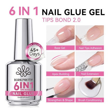 Born Pretty 6 in 1 Nail Glue Gel