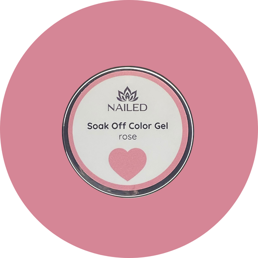 Soak off color gel rose hema-vapaa värigeeli nailed.fi
